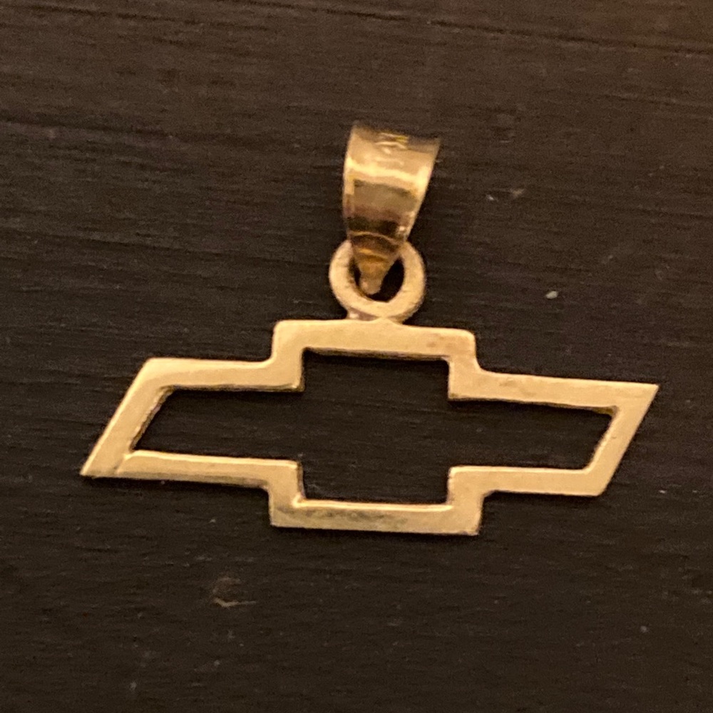 Chevy Bow Tie 14KTHP Gold Pendant, Chevrolet